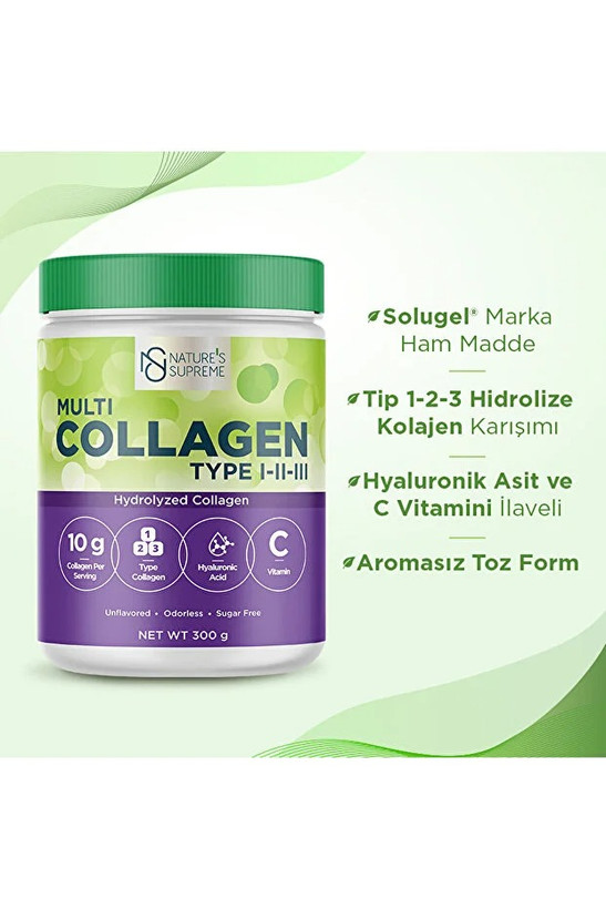 Natures Supreme Multi Collagen Powder 300 Gr Odorless